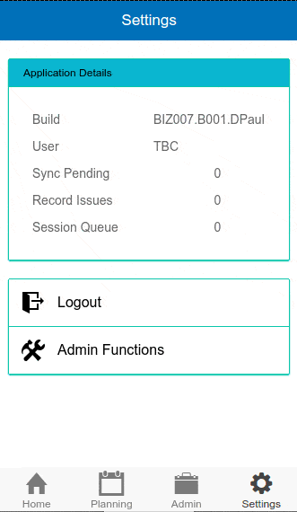 Animated screen shot of the our Mobile Table Inspector