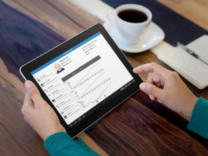 MobileCaddy Salesforce app running on a tablet